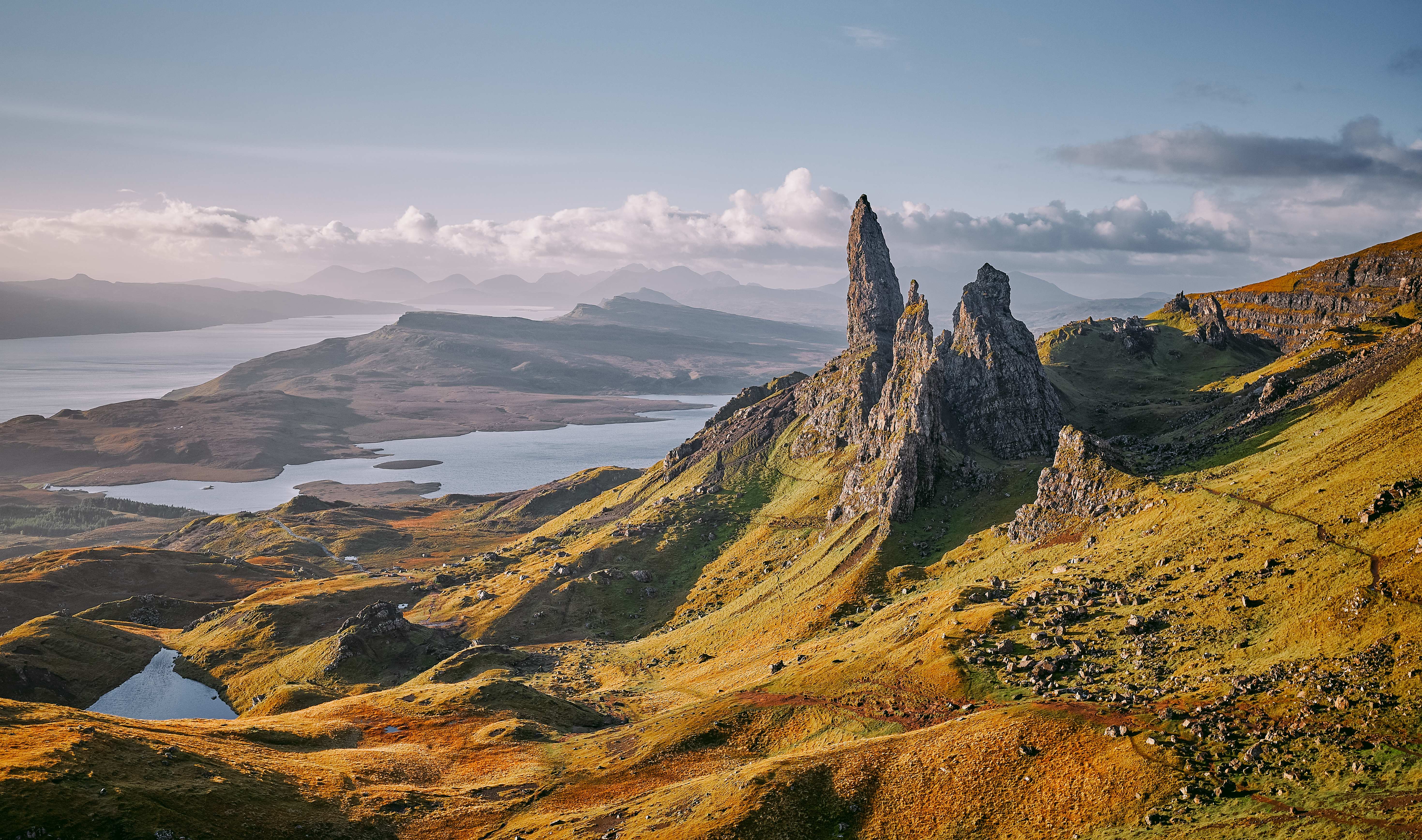 View Over Old Man Of Storr, Isle Of Skye, Scotland during sunset