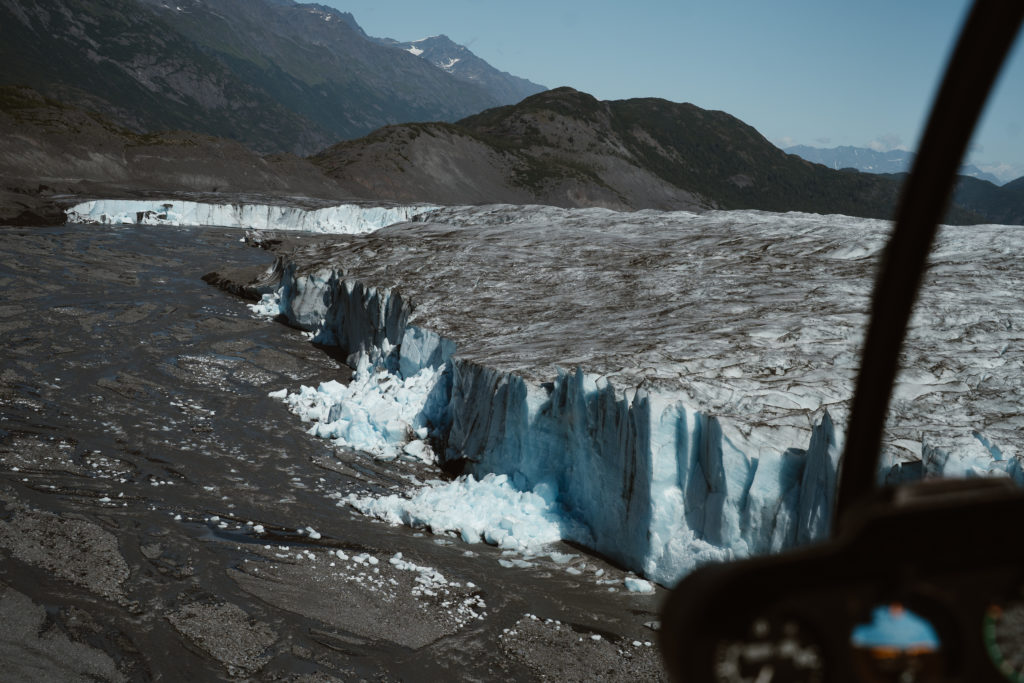 Glaciers in Alaska, shot during an Alaska elopement