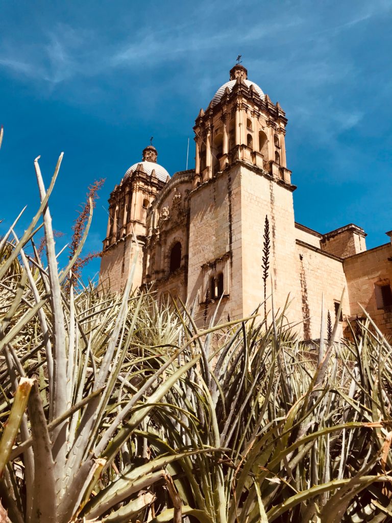A church with two towers in Oaxaca