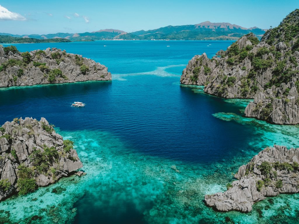 Cystal clear lagoons in the Philippines