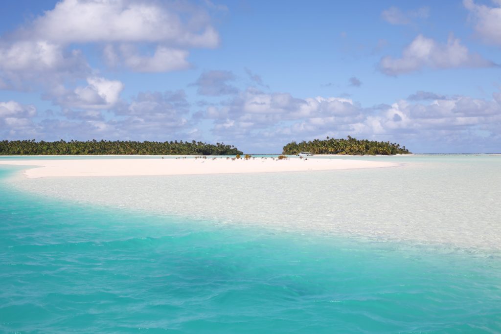 One Foot Island, a small island on the Aitutaki Atoll in the Cook Islands, South Seas, South Pacific Ocean